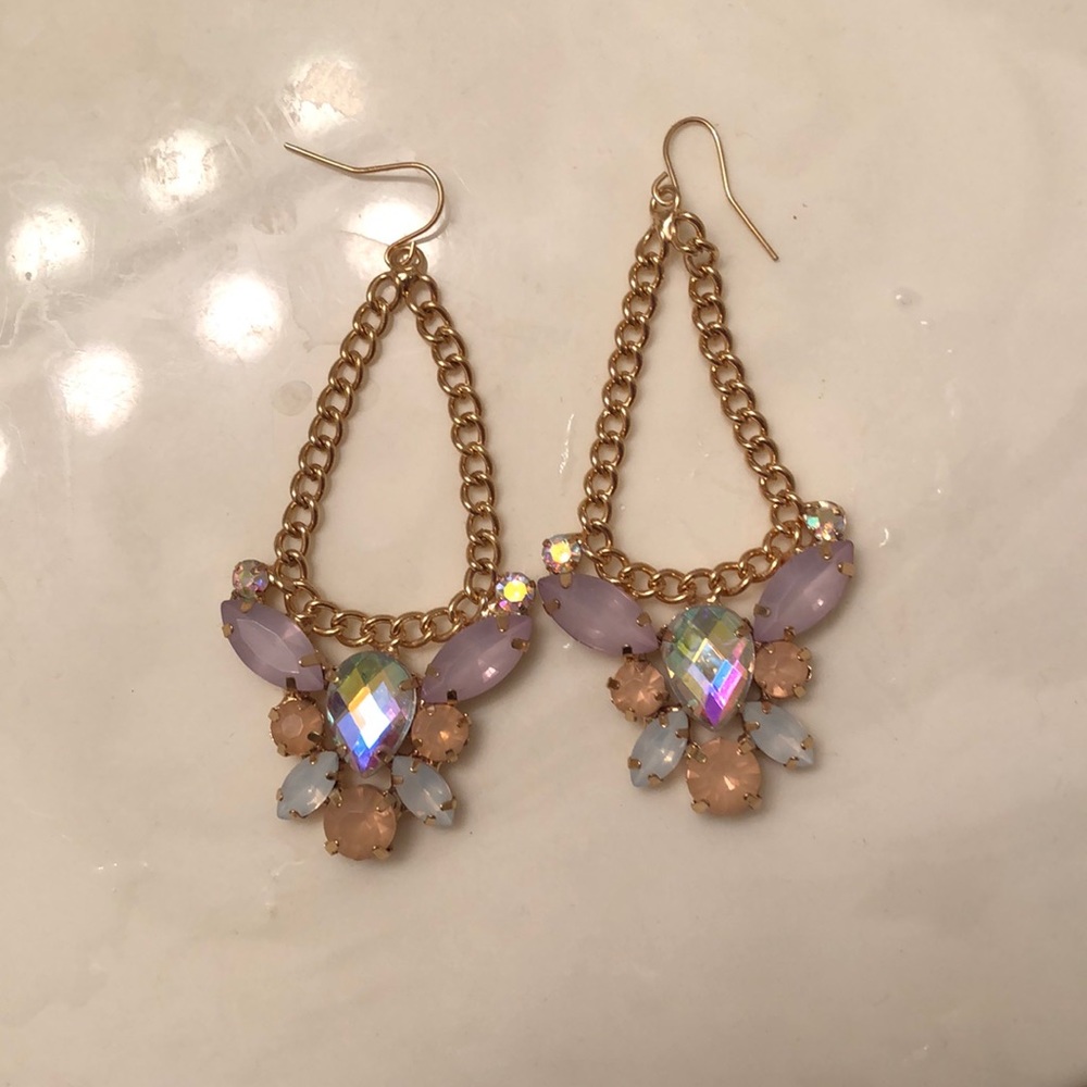 Pink sparkly earrings